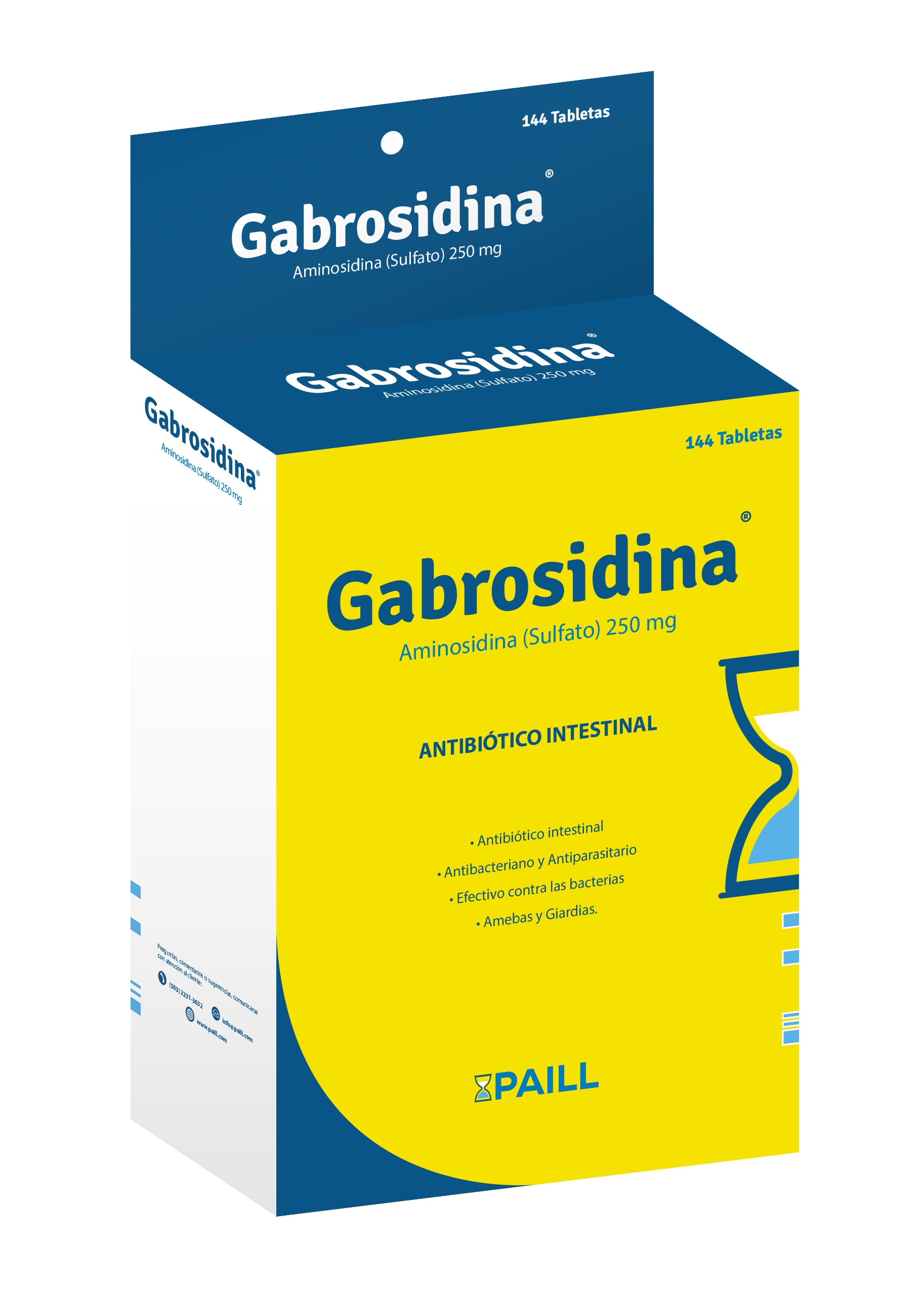 GABROSIDINA 250MG CAJA X 24 SOBRES X BLISTER DE 6 TABLETAS